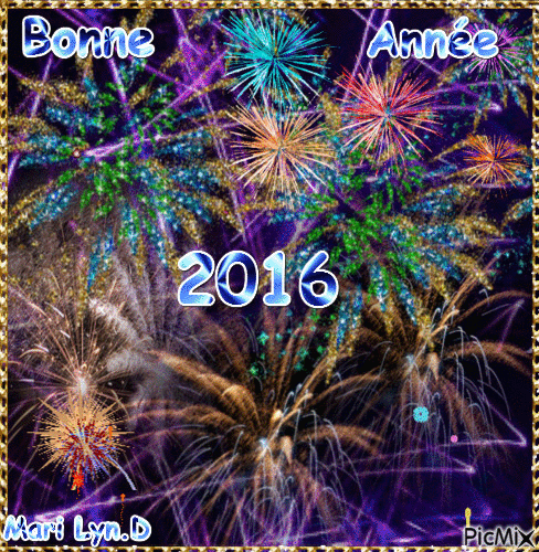 BONNE ANNEE 2016 - GIF animé gratuit