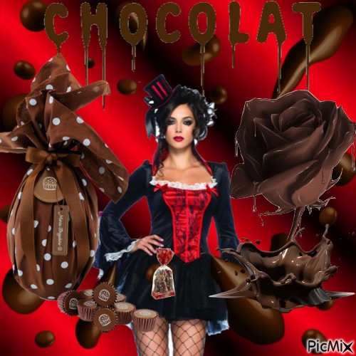 la femme chocolat - PNG gratuit