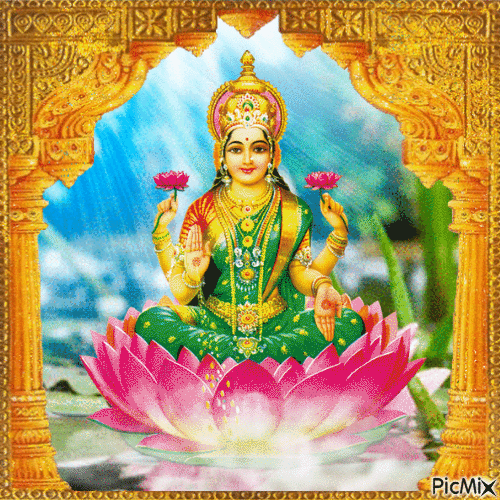 Goddess in the lotus flower - Free animated GIF
