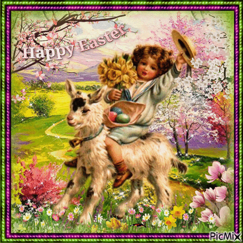 Frohe Ostern Jahrgang - Free animated GIF