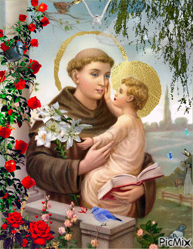 St. Anthony, pray for us. - Бесплатни анимирани ГИФ