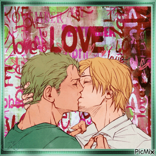 One Piece, couple gay - 免费动画 GIF