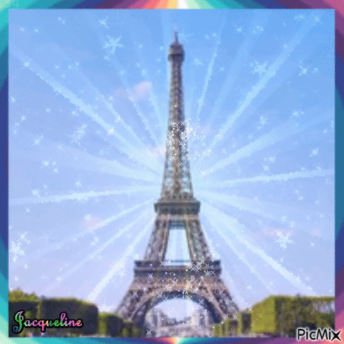 Paris Tour Eiffel - GIF animasi gratis