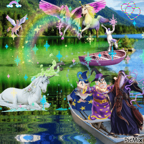 National Geographic: First Wizards to Enter Unicorn Lake - GIF animate gratis