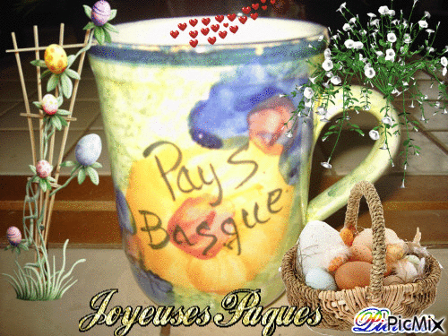 Joyeuses Pâques (café) - Darmowy animowany GIF