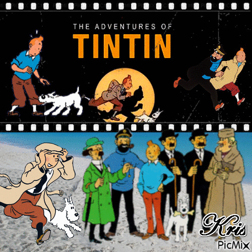 Les aventures de Tintin - Бесплатный анимированный гифка