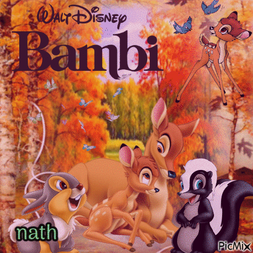 Bambi, concours - Animovaný GIF zadarmo