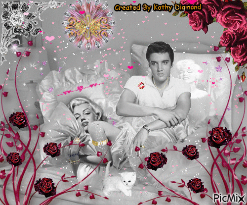 Elvis and Marilyn - Besplatni animirani GIF