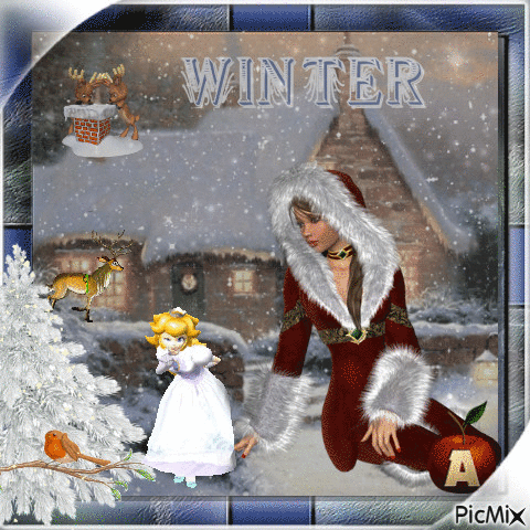 a fairy came to me(Winter fairy tale 2 - Nemokamas animacinis gif