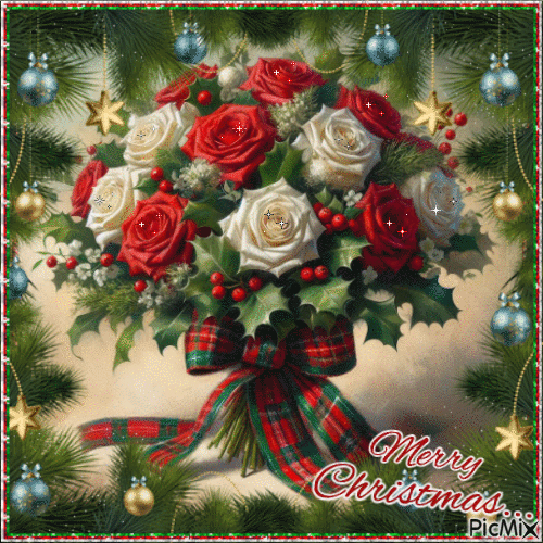 Christmas Roses - Gratis geanimeerde GIF
