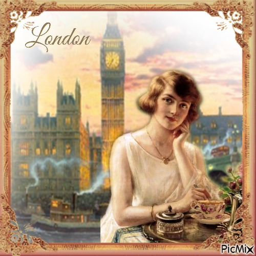 London / Vintage - PNG gratuit