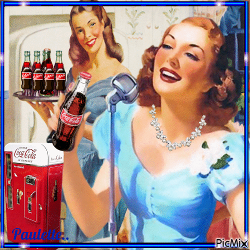 coca cola vintage - GIF animate gratis