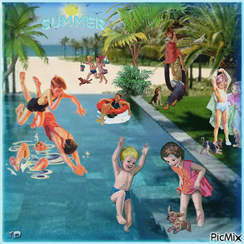 Sommer Kinder - Δωρεάν κινούμενο GIF
