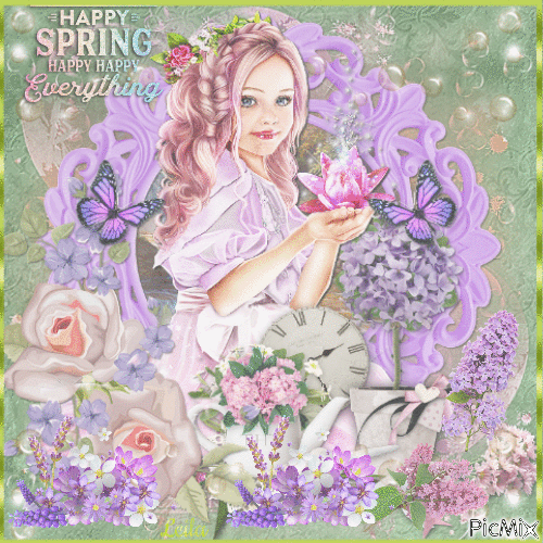Happy Spring, Happy Everything - Ingyenes animált GIF