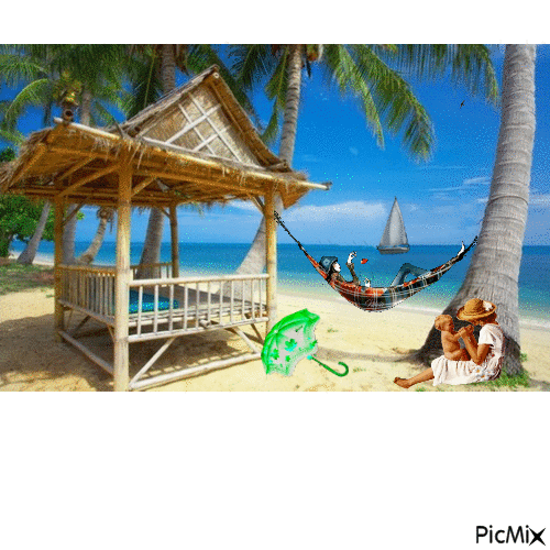 пляж - GIF animé gratuit