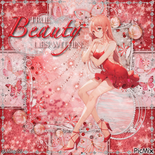 Beauty In Red - GIF animado gratis