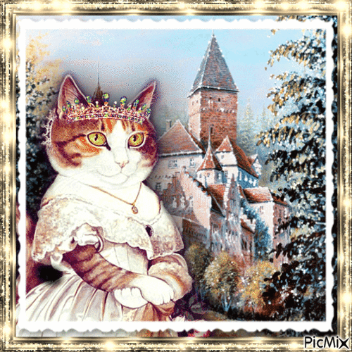 Queen Cat - Ingyenes animált GIF
