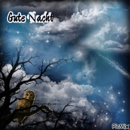 Gute Nacht - Nemokamas animacinis gif