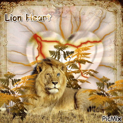 lion heart - GIF animate gratis