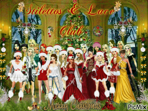 Merry Christmas @ Stilettos & Lace Club - GIF animé gratuit