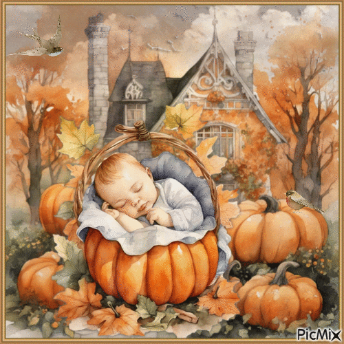 autumn baby - Nemokamas animacinis gif