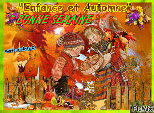 * Bonne semaine -- L'automne * - GIF animado gratis