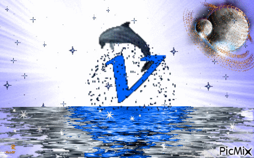 Дельфин - Бесплатный анимированный гифка