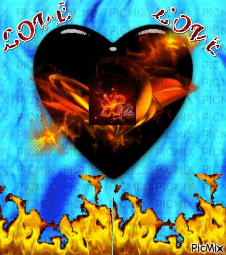 L amour enflammer - GIF animé gratuit