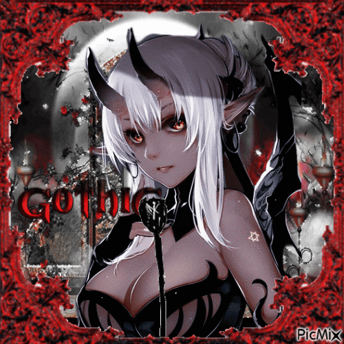 Gothic girl - Manga - GIF animasi gratis