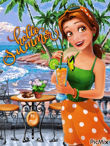 Hello Summer 🌴 - GIF animado gratis