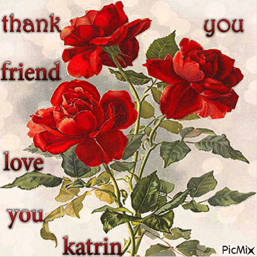 🌹 Cadeau de mon amie Katrin 🌹 - GIF animé gratuit