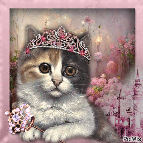Königin-Kätzchen - Gratis geanimeerde GIF