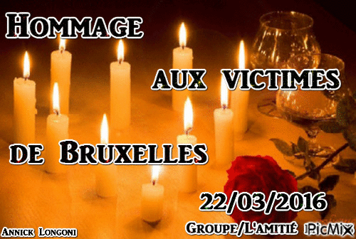 Le 22 mars 2016 attentats à Bruxelles - GIF animado gratis