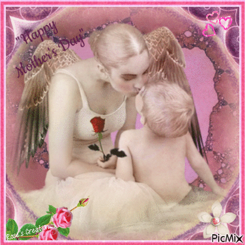 Concours :  Fête des mères - Tons roses et blancs - Darmowy animowany GIF