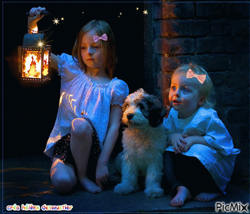 HD enfants  lanterne - GIF animé gratuit