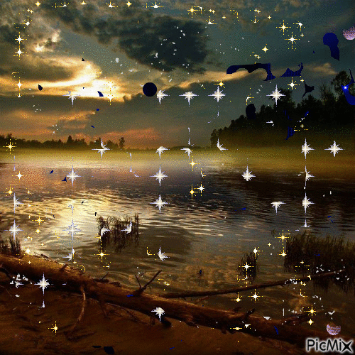 Lluvia de estrellas - Darmowy animowany GIF
