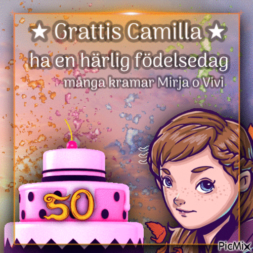 Grattis Camilla 2020 - Бесплатный анимированный гифка