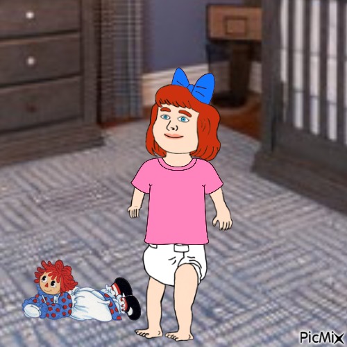 Baby and Raggedy Ann - 免费PNG