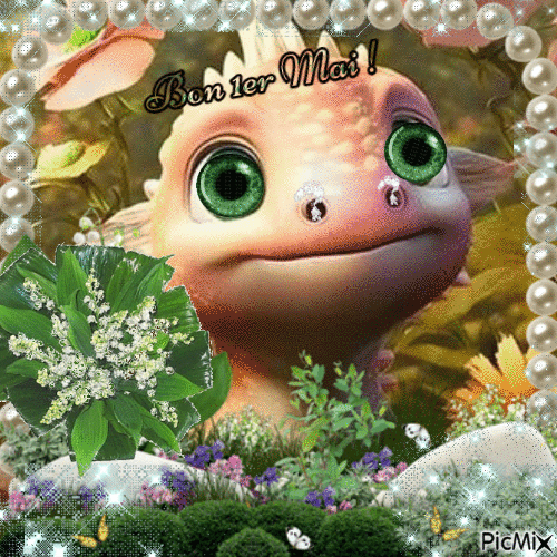 Petit Dragon du 1er Mai - Darmowy animowany GIF