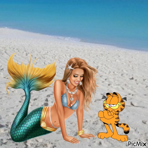 Garfield and mermaid