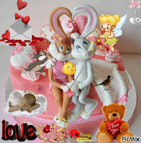 l'amour sur un gâteaux****** - GIF animasi gratis