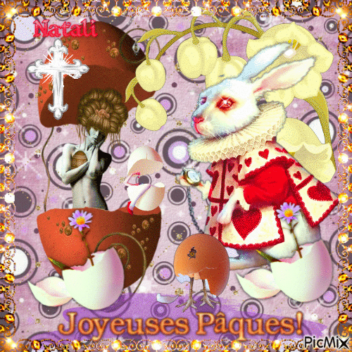 Joyeuses Pâques - Surrealism - 無料のアニメーション GIF