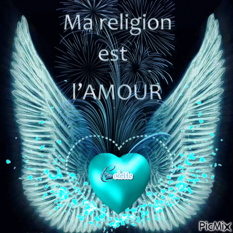 ma religion est amour. - Animovaný GIF zadarmo