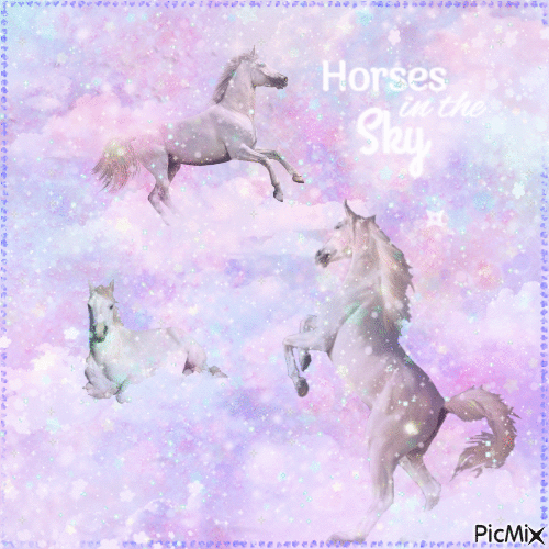 ✶ Horses in the Sky {by Merishy} ✶ - Gratis animerad GIF