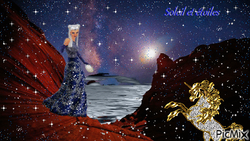 Soleil et étoiles #2 - Ingyenes animált GIF