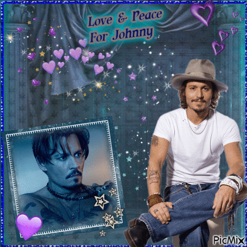 Love & Peace For Johnny Depp . - Animovaný GIF zadarmo