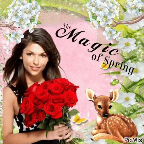 Spring Girl - Ingyenes animált GIF