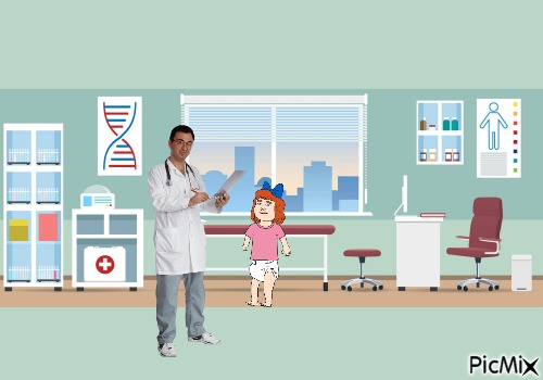 Baby and doctor - PNG gratuit