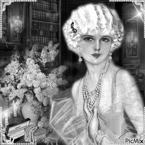 Die Frau und die Perlen - 無料のアニメーション GIF