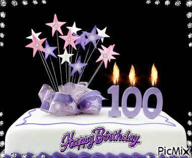 100th Birthday - Безплатен анимиран GIF